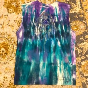 Tye dye Adidas muscle tank top